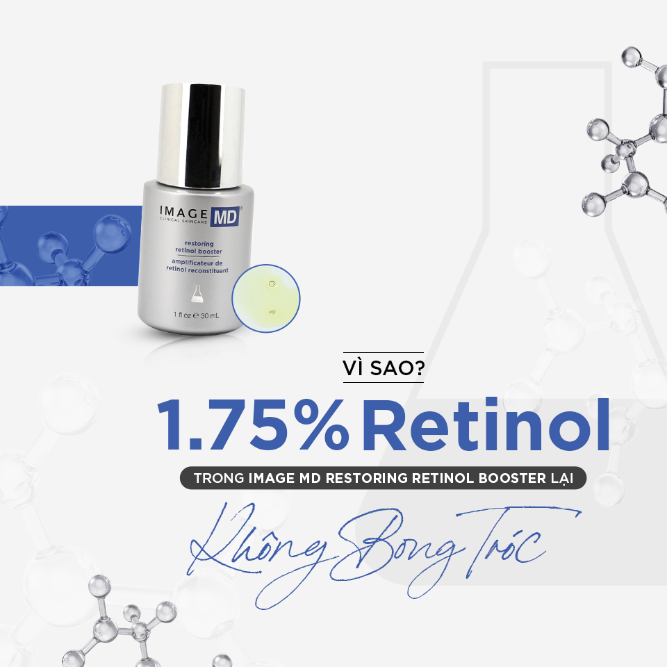 Vì sao Image MD Restoring Retinol Booster chứa 1.75% Retinol mà không bong tróc?